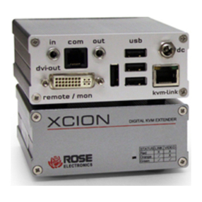 Rose electronics Xcion DVI/VGA over CATx Installation and operation manual