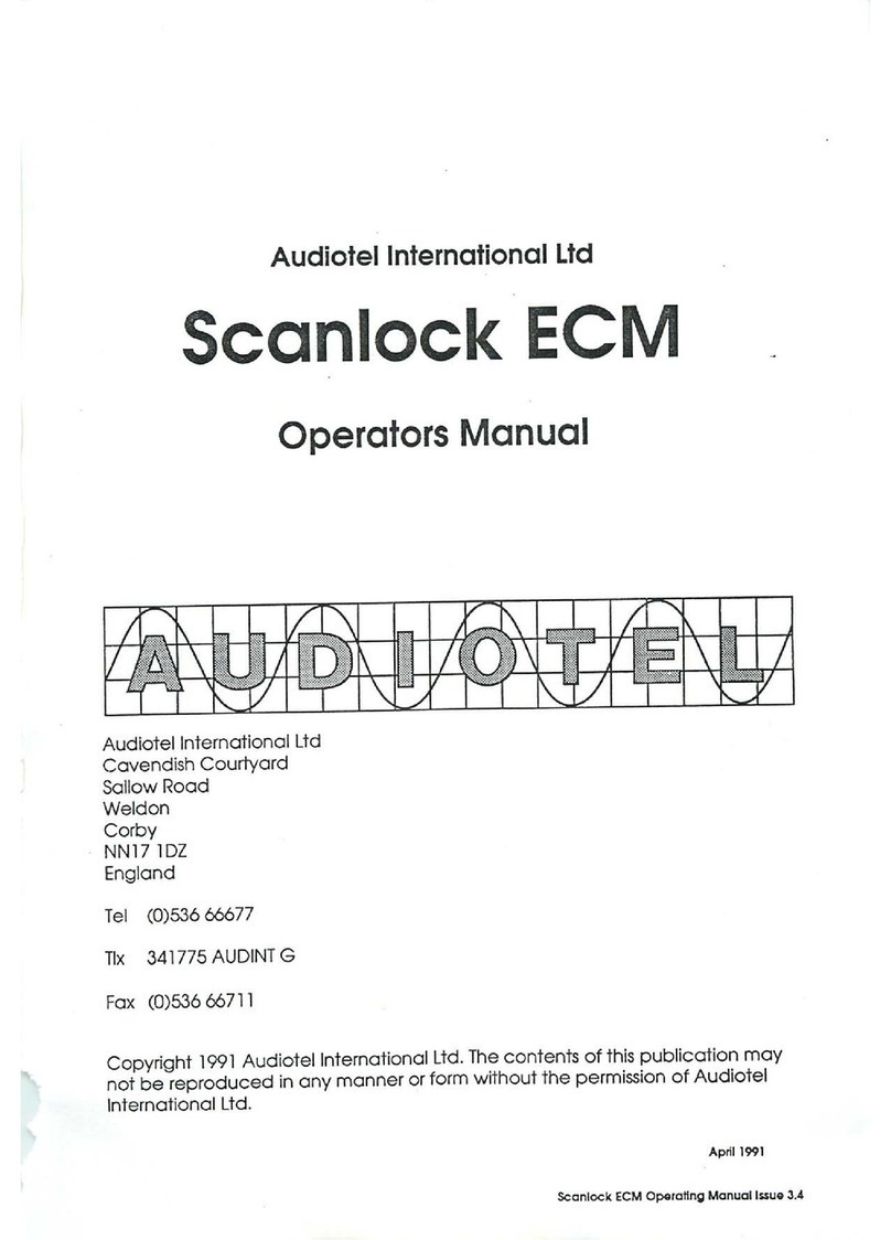 Audiotel International Scanlock ECM User manual