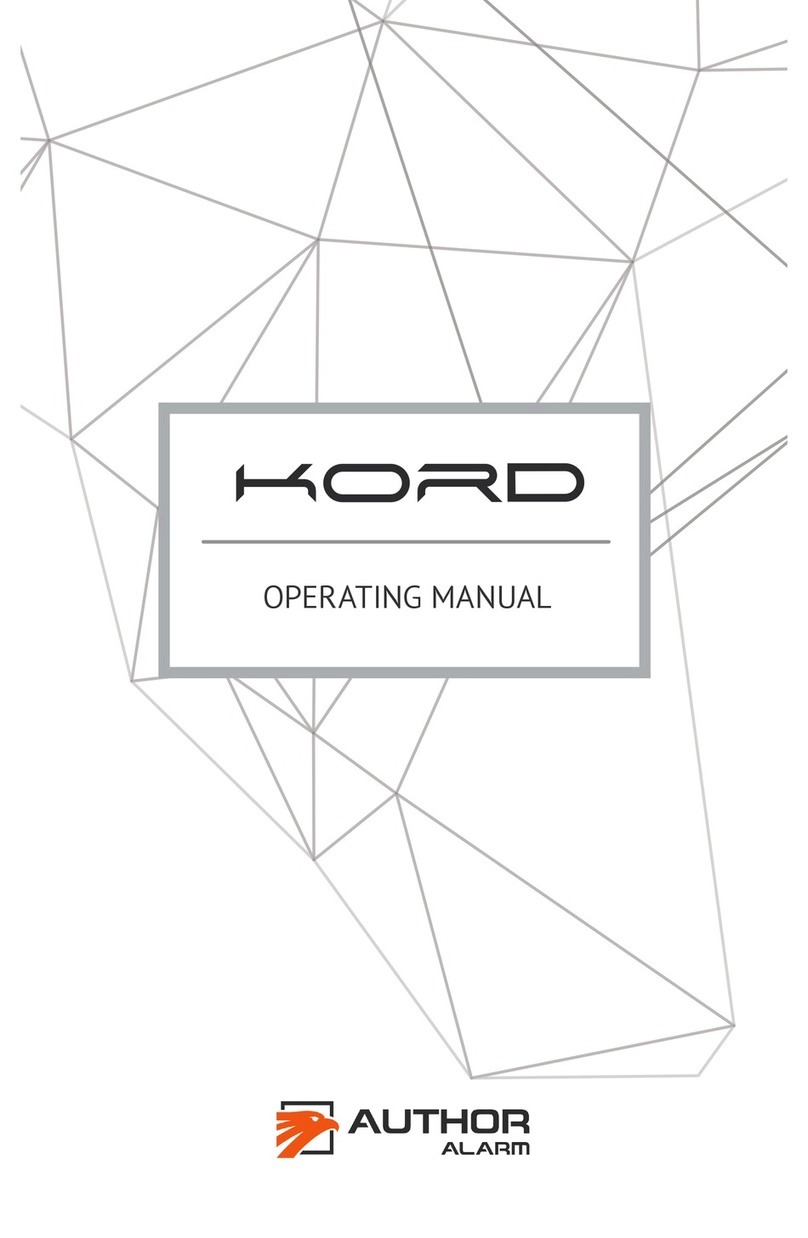 AUTHOR Alarm Kord operating manual