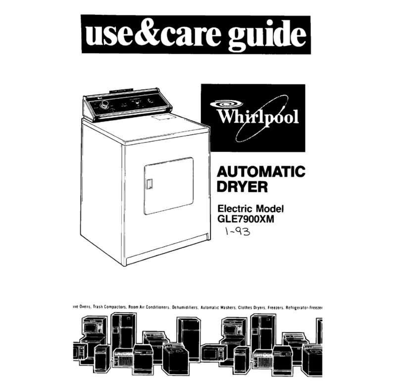 Whirlpool GLE7900XM Use & care guide