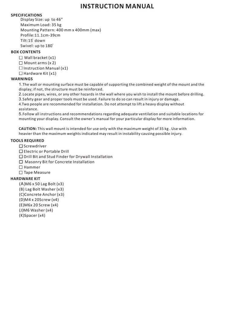 Rubymount A4601-1 instruction manual