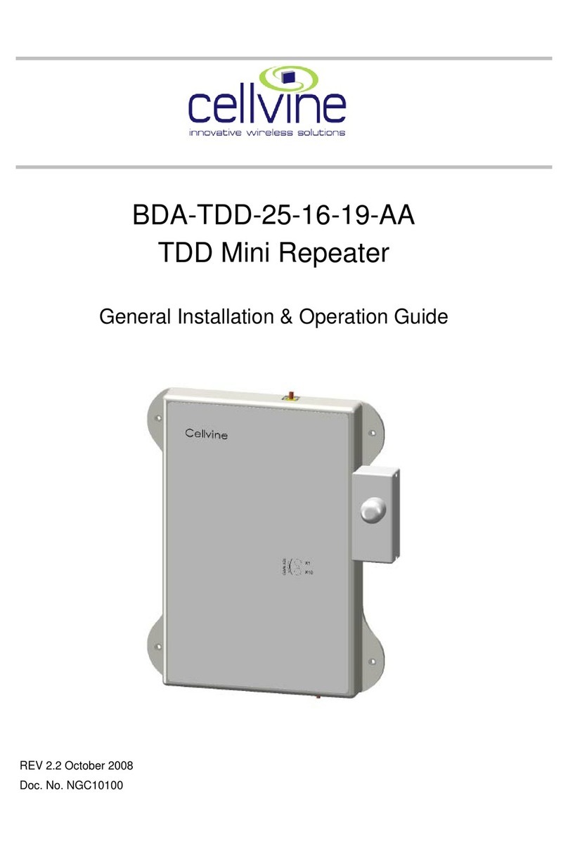Cellvine BDA-TDD-25-16-19-AA Owner's manual