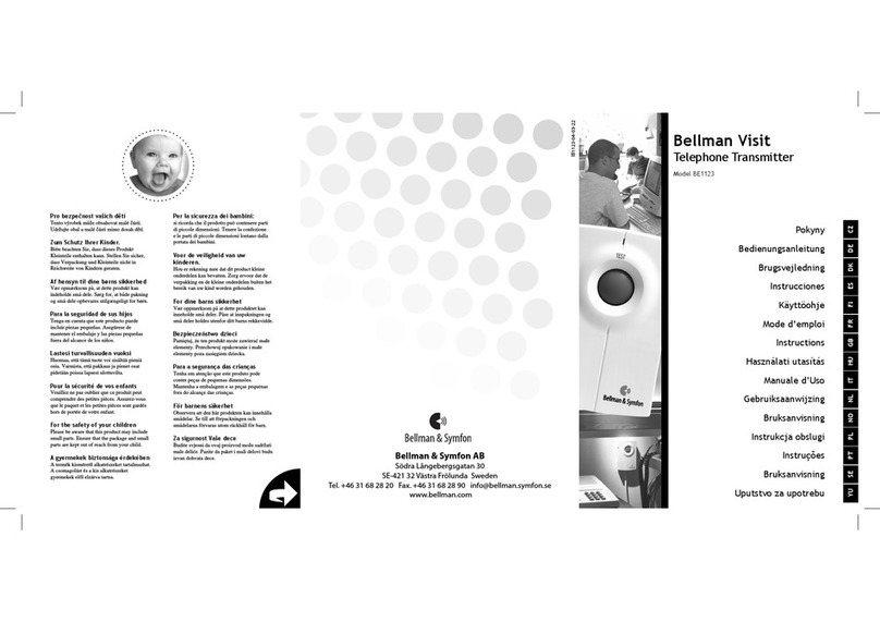 Bellman & Symfon Bellman Visit BE1123 User manual Bellman & Symfon Bellman Visit BE1123 User manual