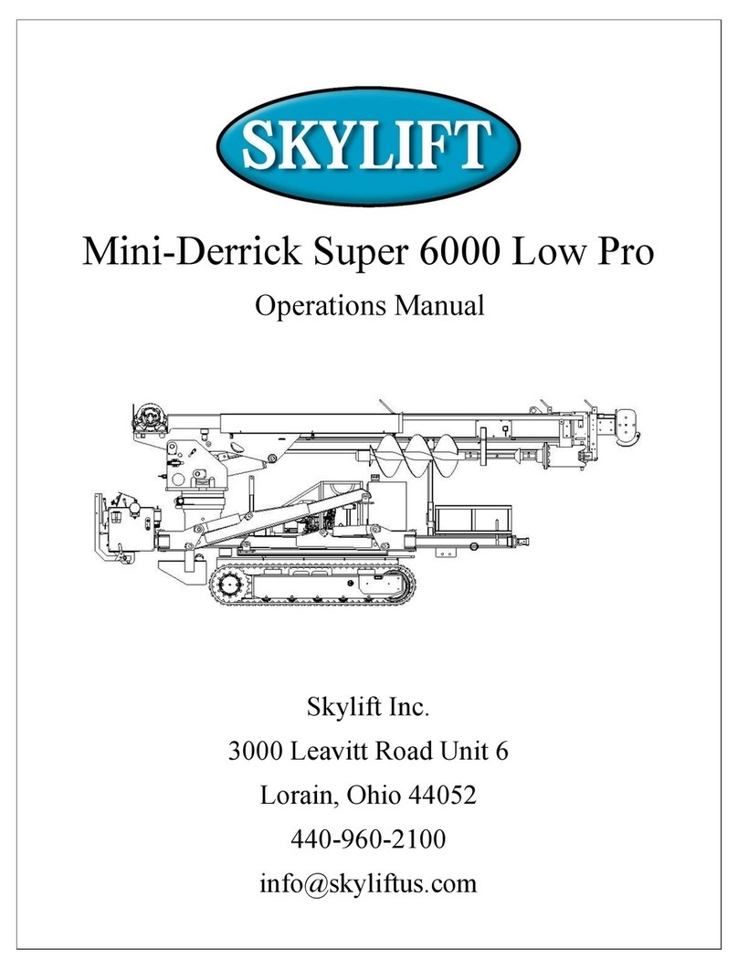 Skylift Mini-Derrick Super 6000 Low Pro Operation manual