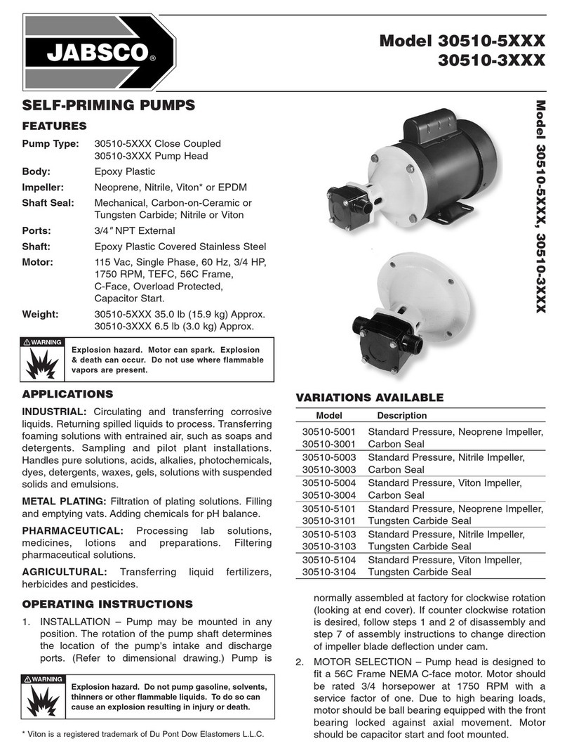 JABSCO 30510-5 Series manual