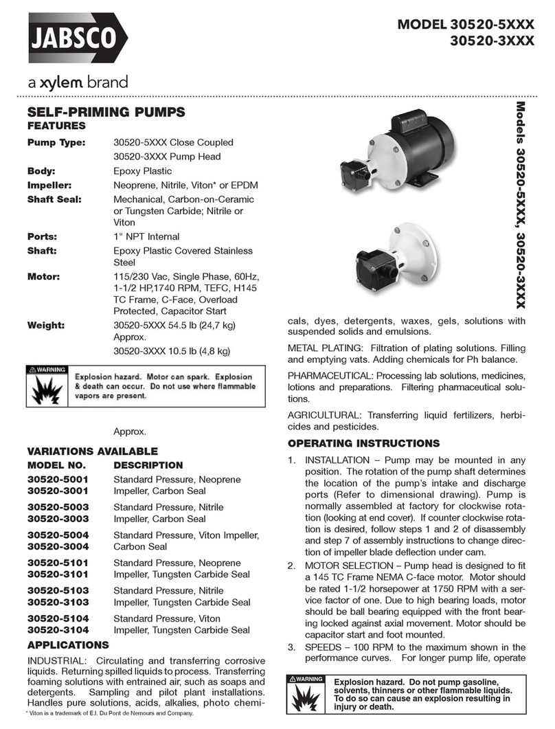 JABSCO 30520-5 Series manual