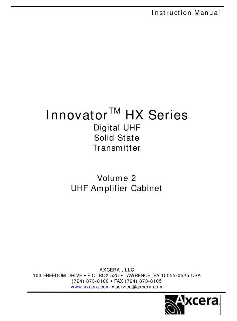 Axcera Innovator HX Series instruction manual