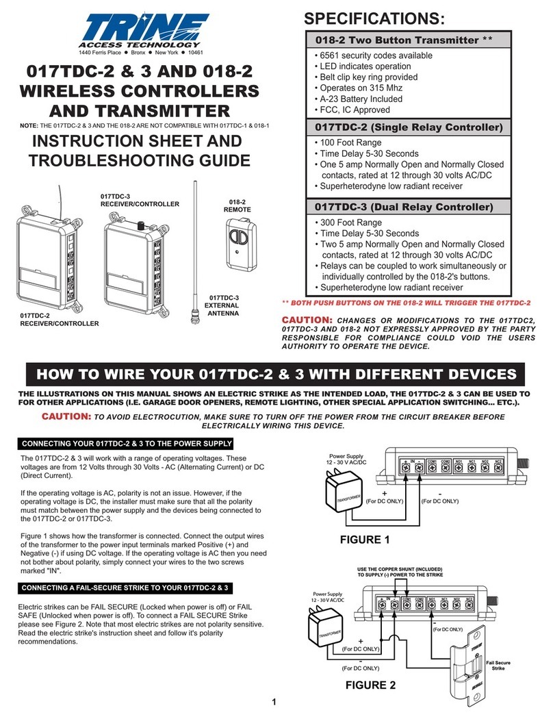 Trine 017TDC-2 Instruction sheet and troubleshooting guide