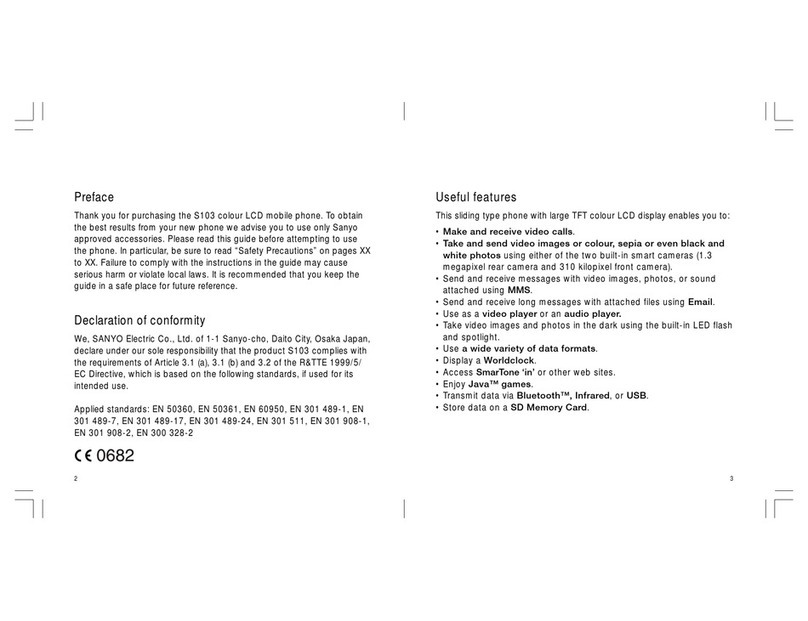Sanyo S103 User manual