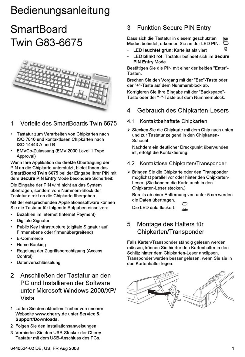 Cherry SmartBoard Twin G83-6675 User manual