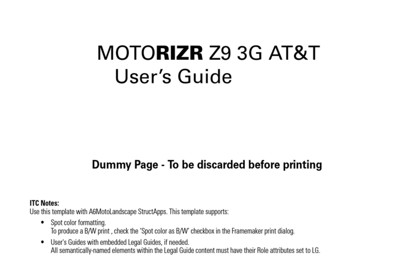 Motorola MOTORIZR Z9 3G AT&T User manual