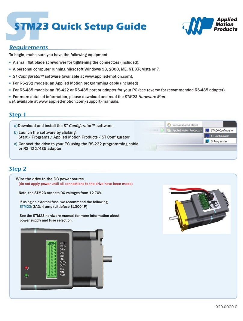 Applied Motion Products STM23 Quick setup guide