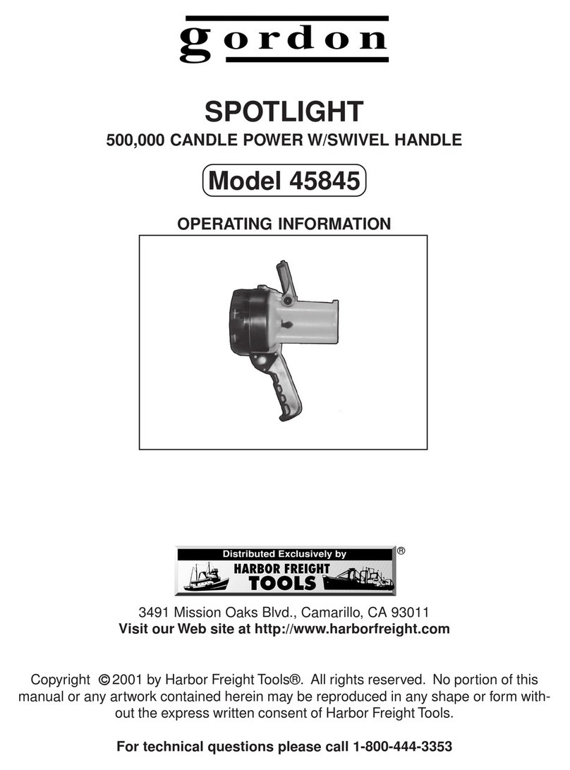 Gordon 45845 Owner's manual