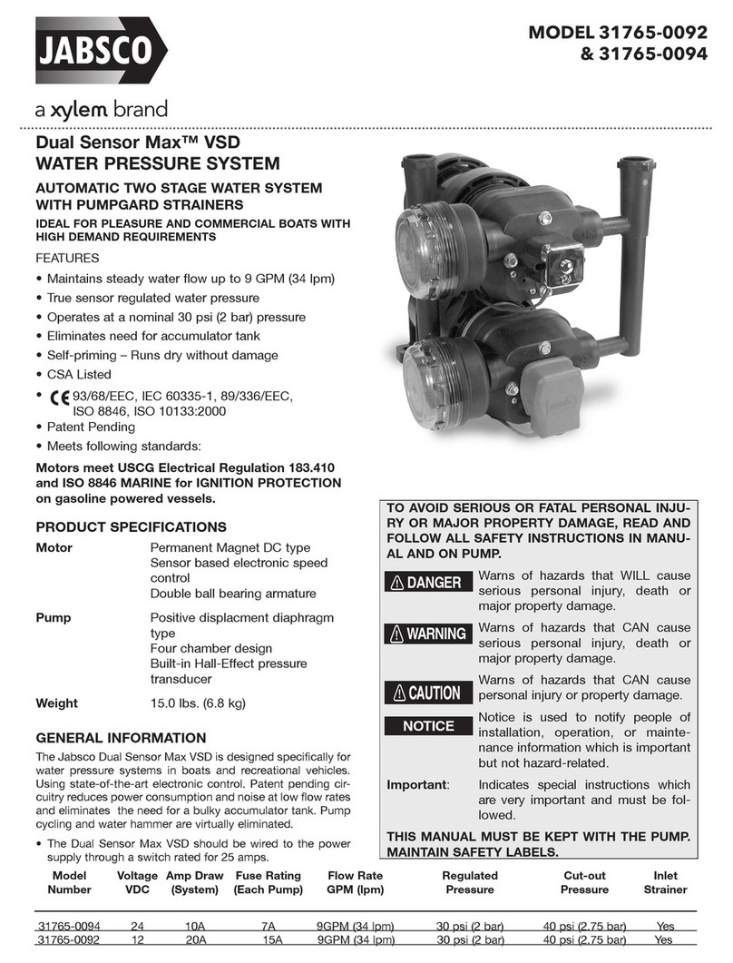 JABSCO 31765-0092 manual