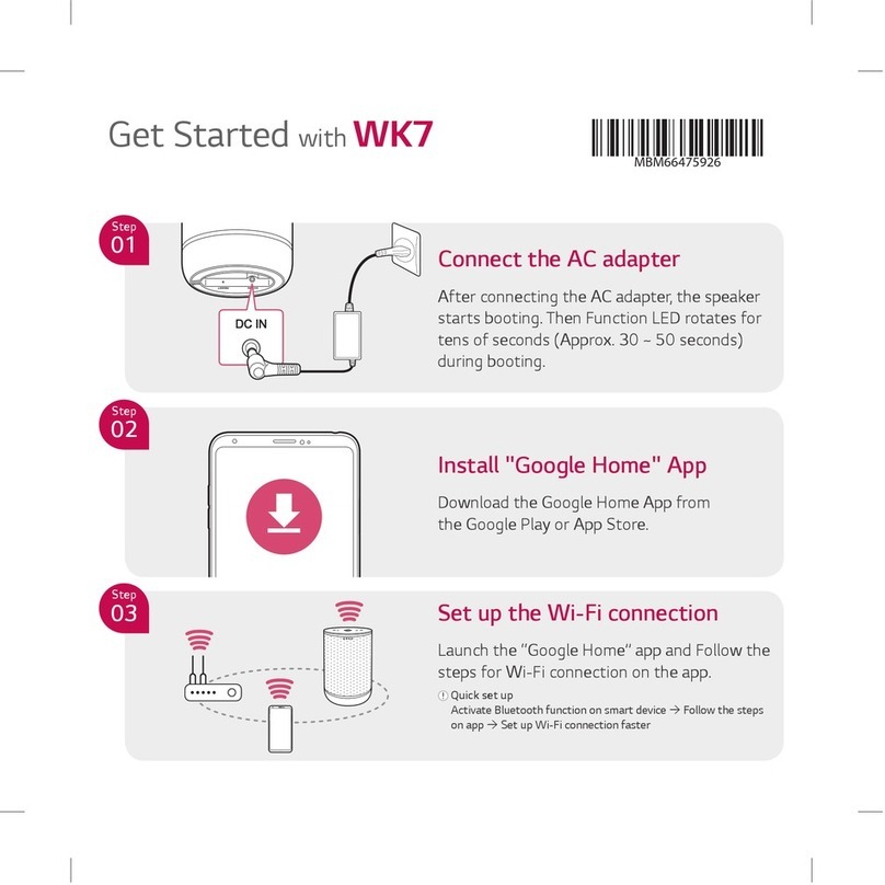LG ThinQ WK7 Specification sheet