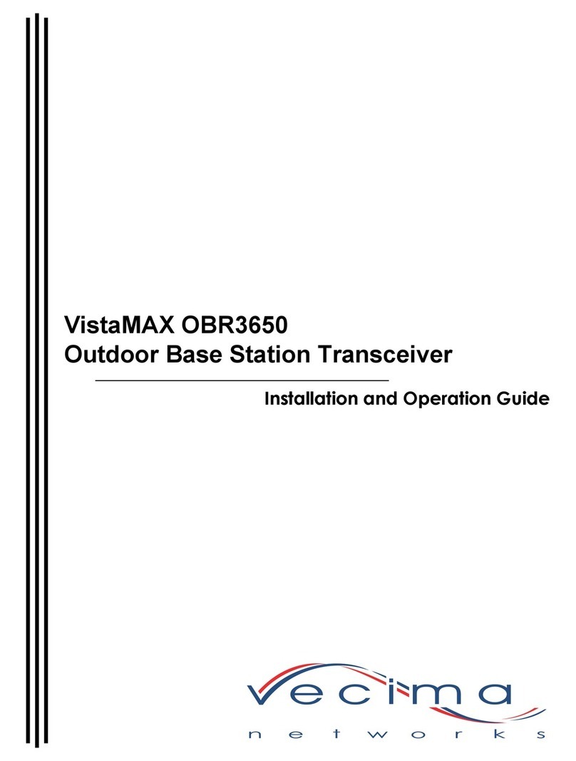Vecima VistaMAX OBR3650 Installation and operation guide