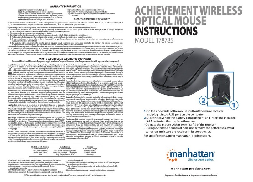Manhattan ACHIEVEMENT 178785 instructions