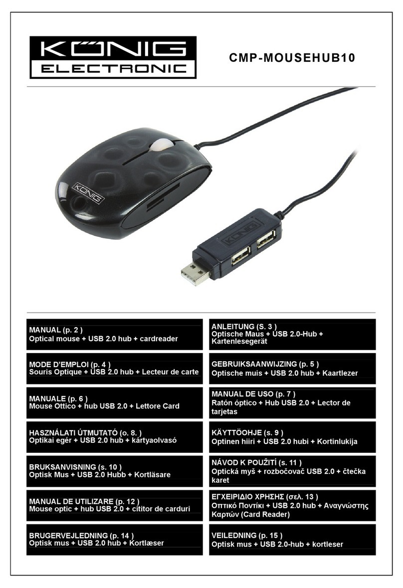 Konig CMP-MOUSEHUB10 User manual