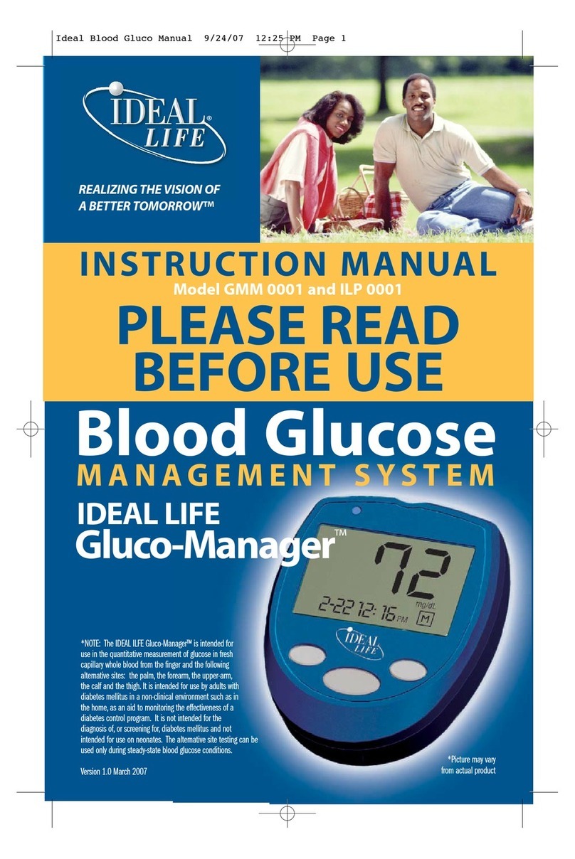 Ideal Life Gluco-Manager GMM0001 User manual