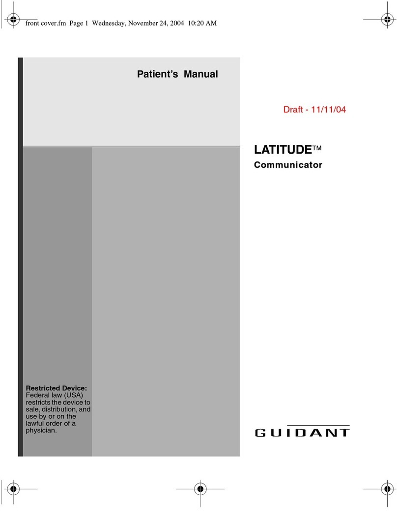 Guidant Corporation LATITUDE Patient manual