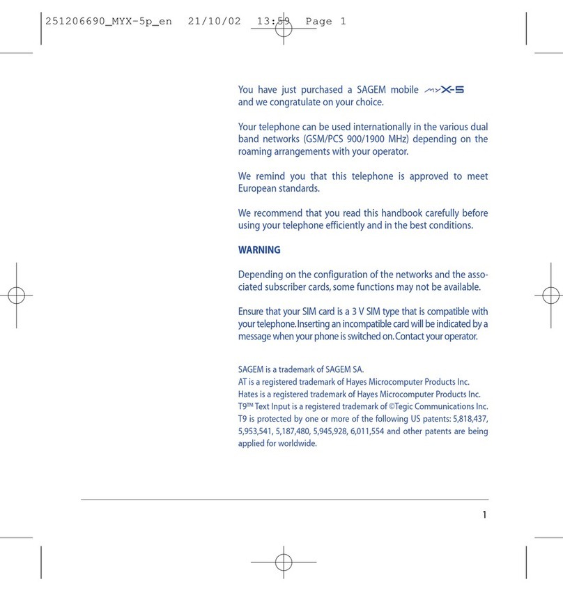 Sagem My X-5 User manual