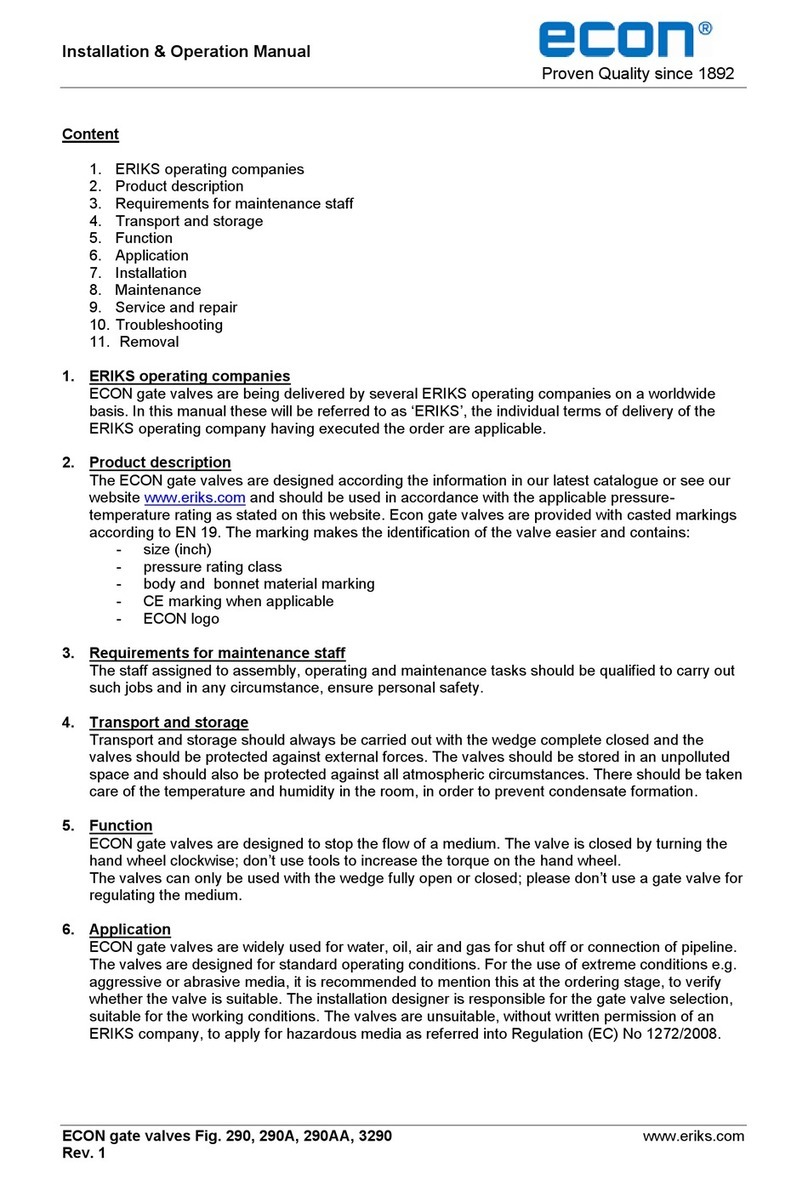 Econ 290A Installation & operation manual