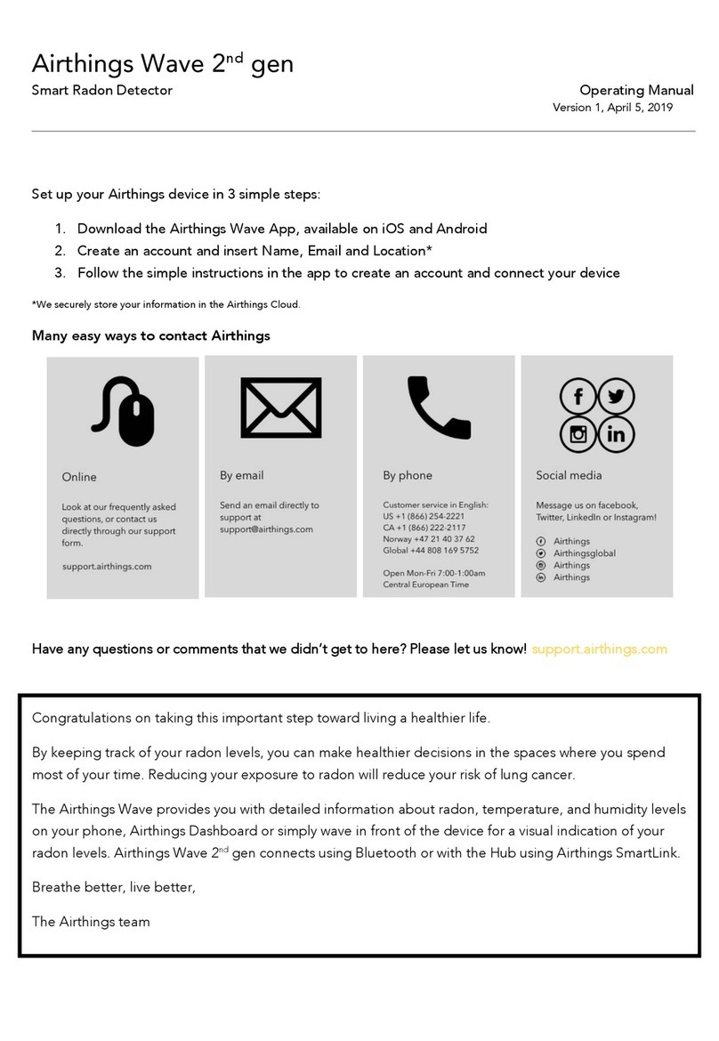 Airthings Wave operating manual