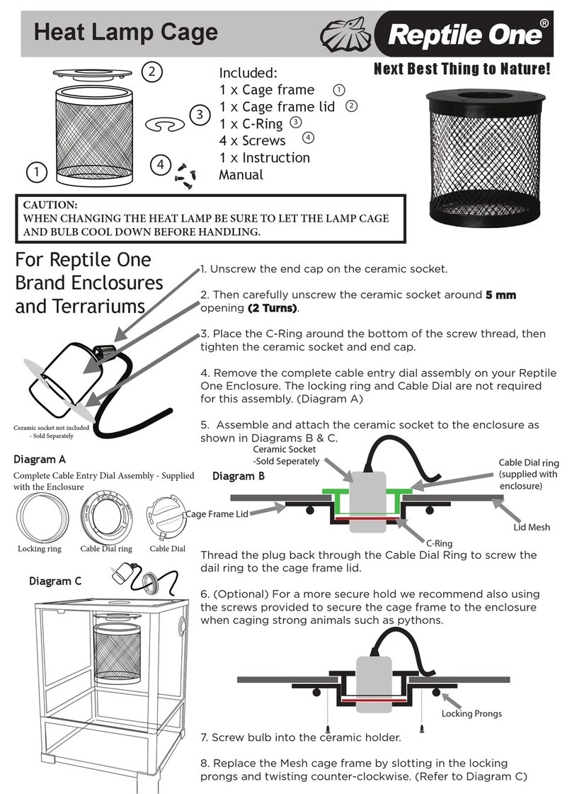 Reptile One Heat Lamp Cage manual