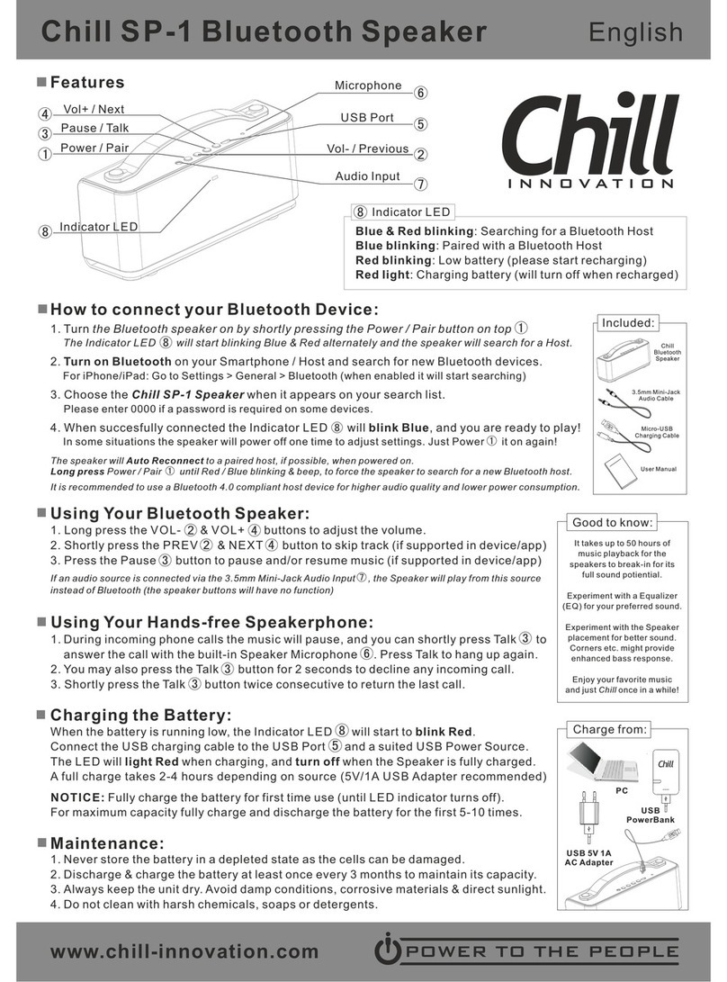 Chill innovation SP-1 user manual