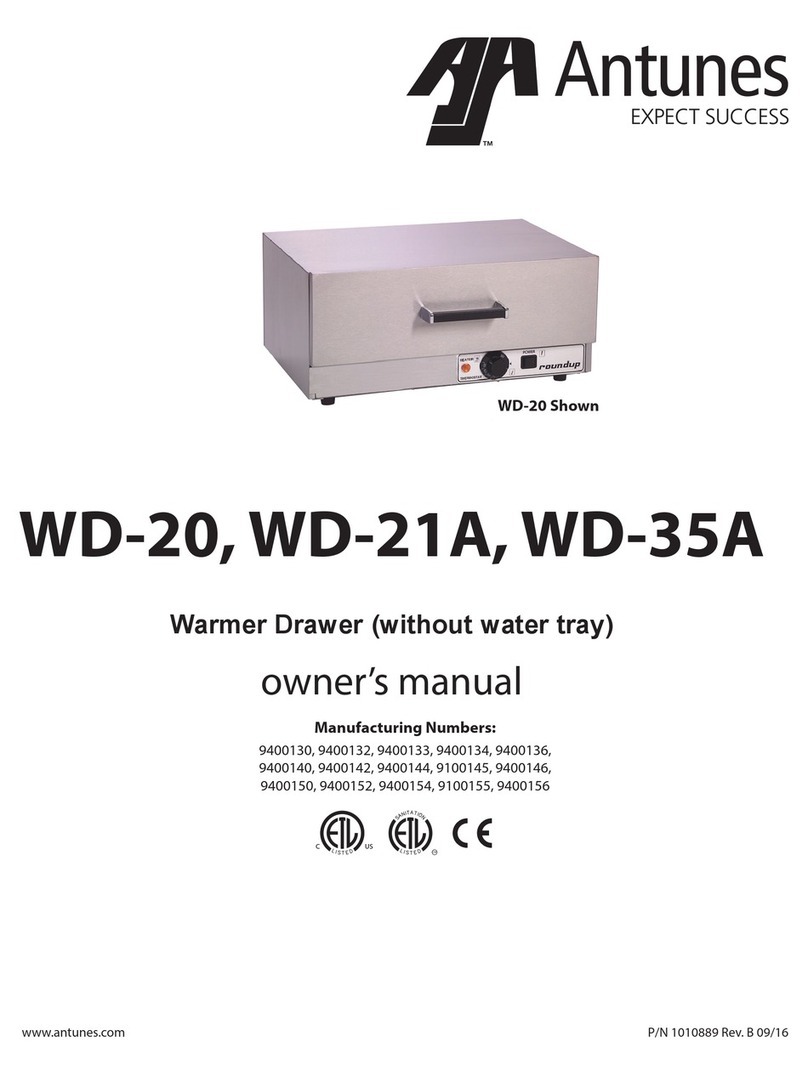 Antunes WD-20 Series owner's manual