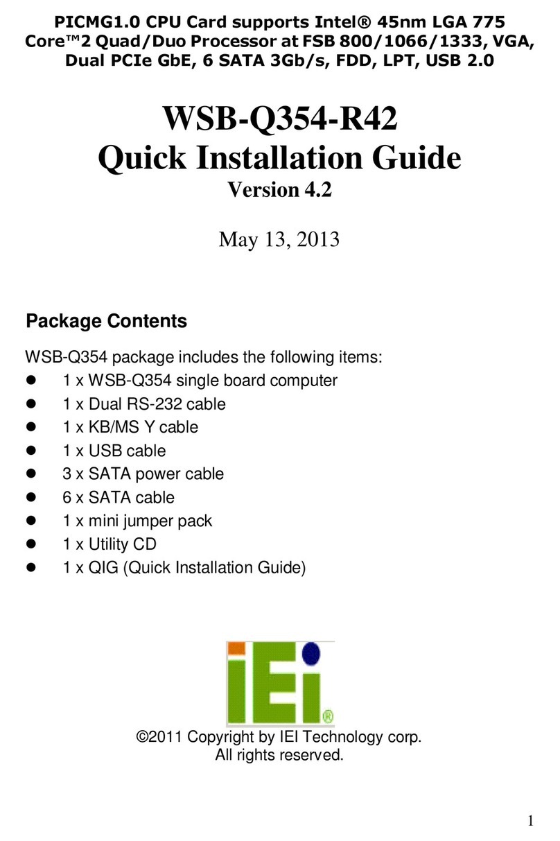 IEI Technology WSB-Q354-R42 User manual