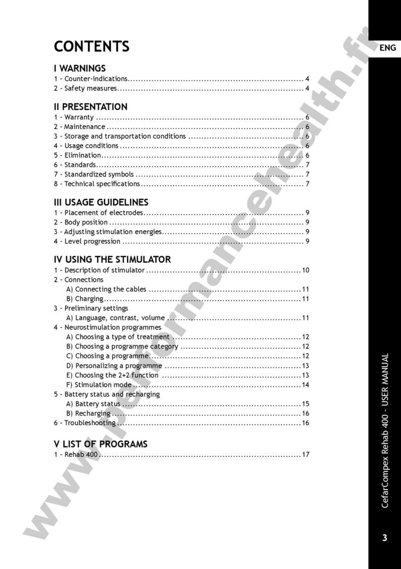 CefarCompex Rehab 400 User manual