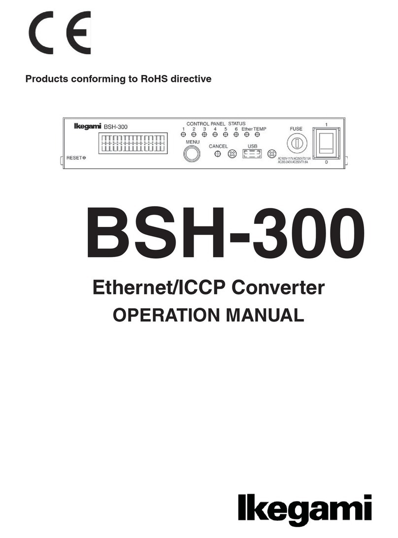 Ikegami BSH-300 User manual