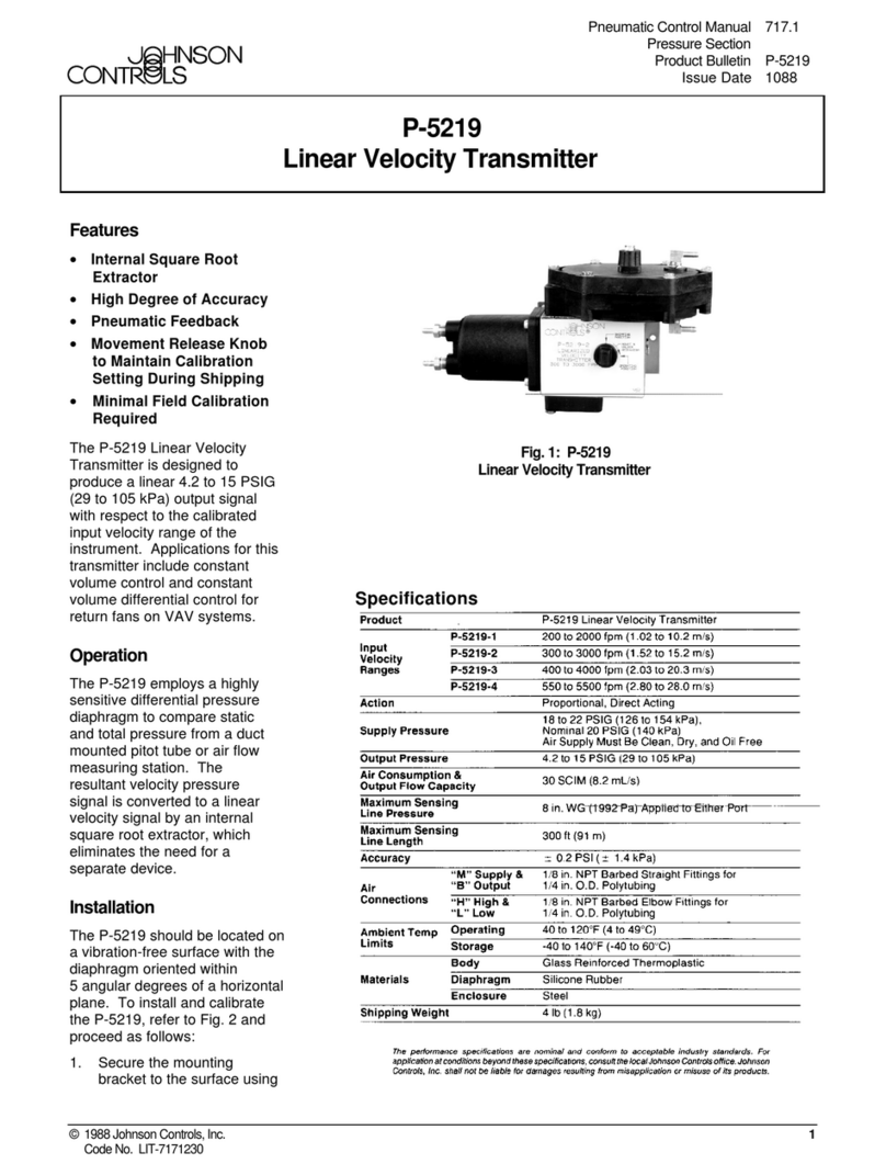 Johnson Controls P-5219 manual