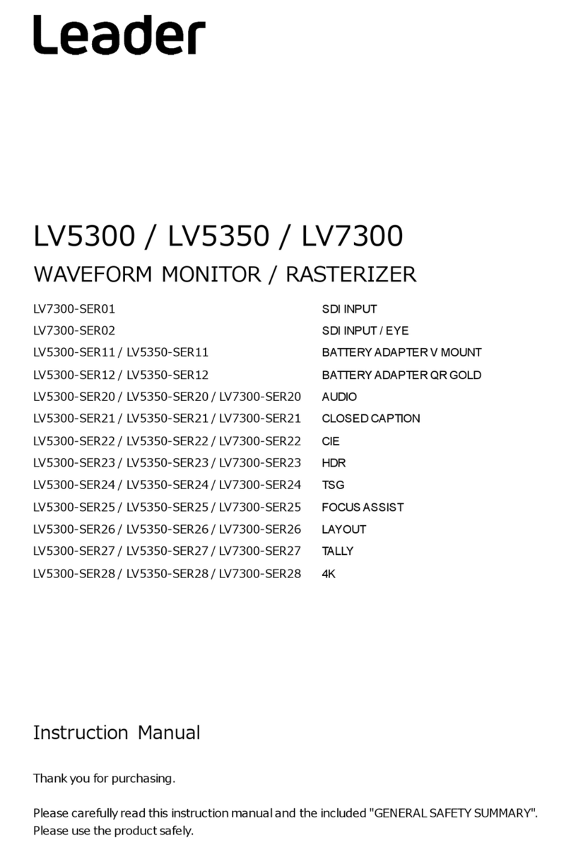 Leader LV5300 User manual