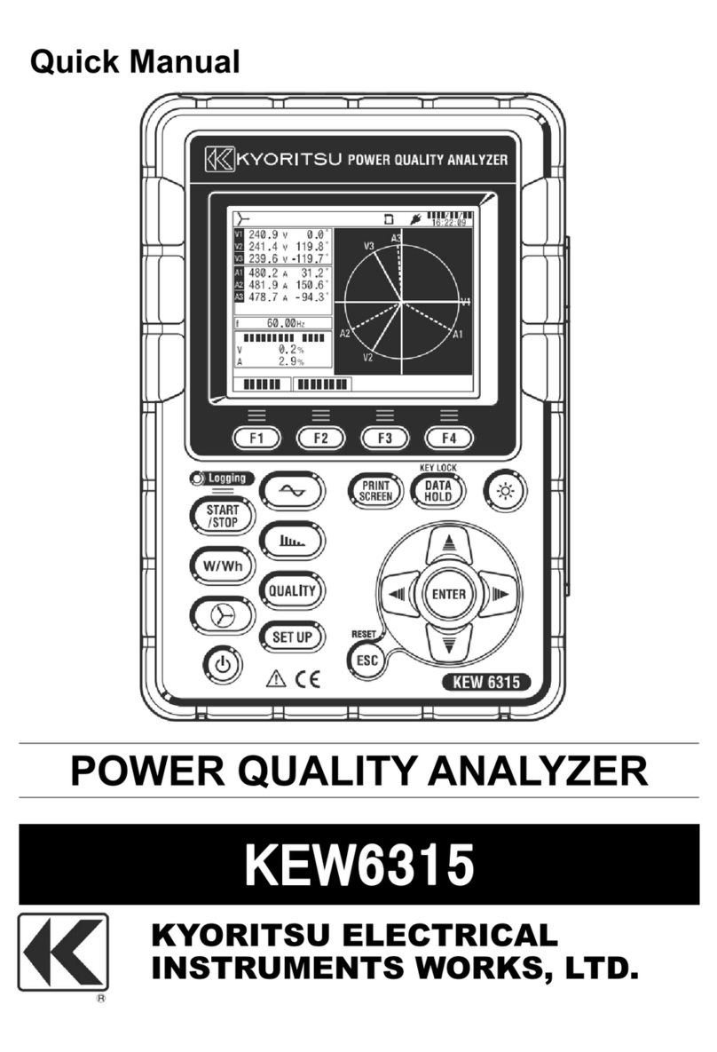 Kyoritsu Electrical Instruments Works, Ltd. KEW6315 Quick manual