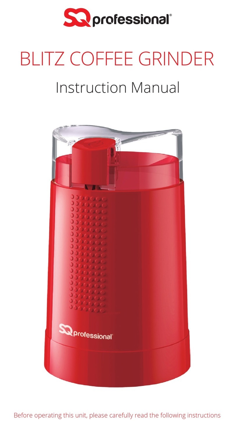 SQ Professional BLITZ COFFEE GRINDER instruction manual