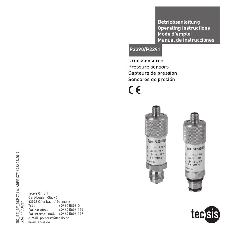 Tecsis P3290 operating instructions