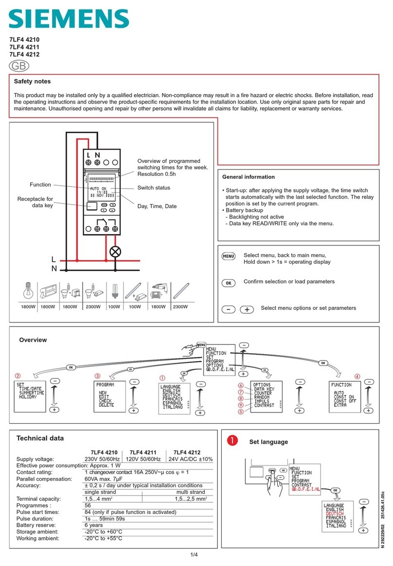Siemens 7LF4 4210 Quick start guide