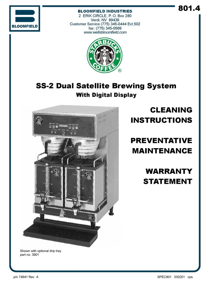 Bloomfield SS2 Series Operating manual