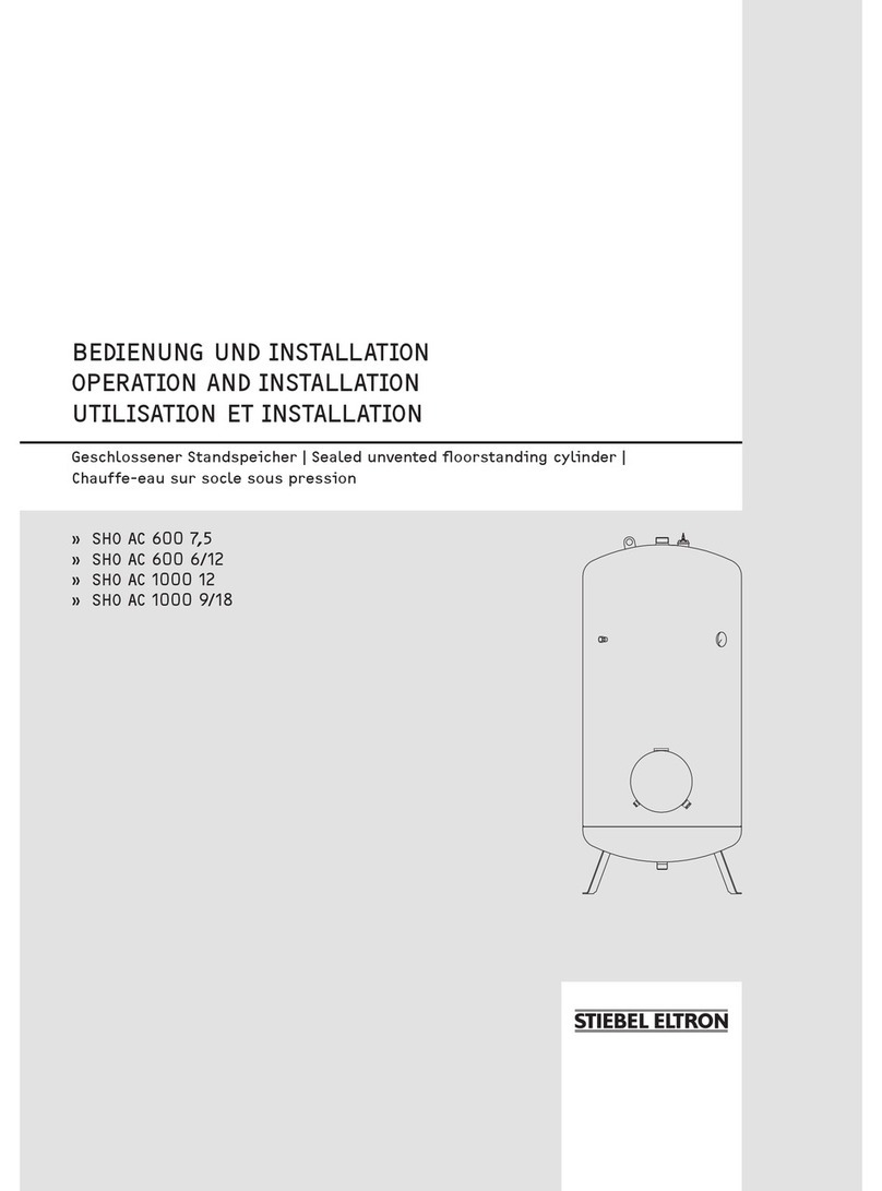 STIEBEL ELTRON SHO AC 600 7,5 OWNER'S OPERATION AND INSTALLATION MANUAL