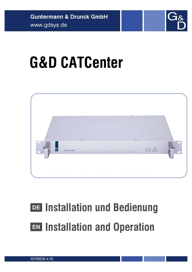 G&D CATCenter X2 User's installation and operation manual