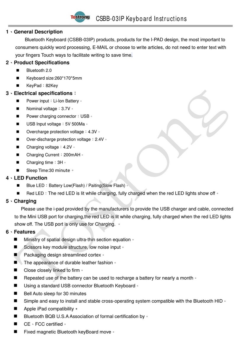 TOSTRONG CSBB-03IP instructions