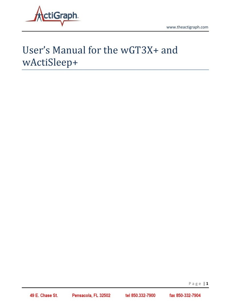 ActiGraph wGT3X+ User manual
