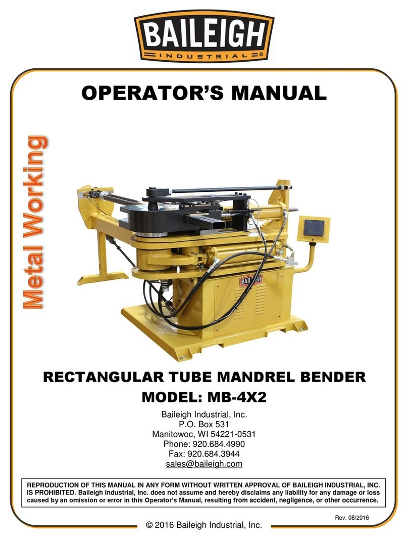 Baileigh Industrial MB-4X2 Operator's manual Baileigh Industrial MB-4X2 Operator's manual