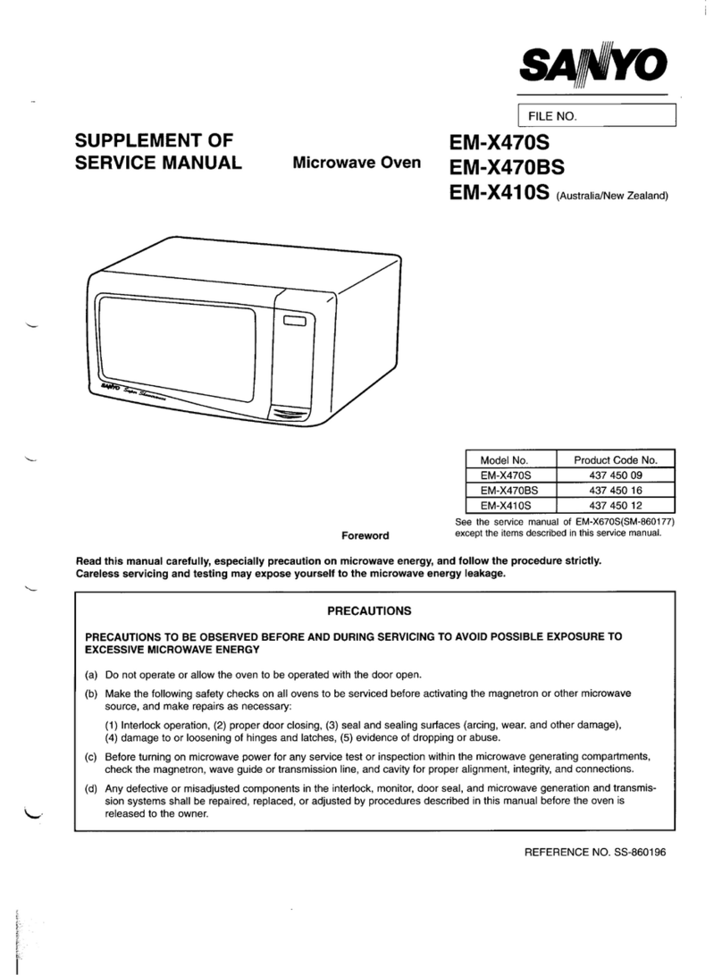 Sanyo EM-X470S Supplement of service manual