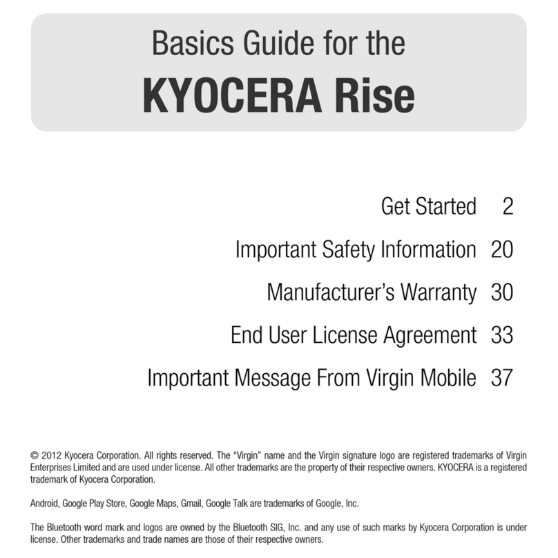 Kyocera Rise User guide
