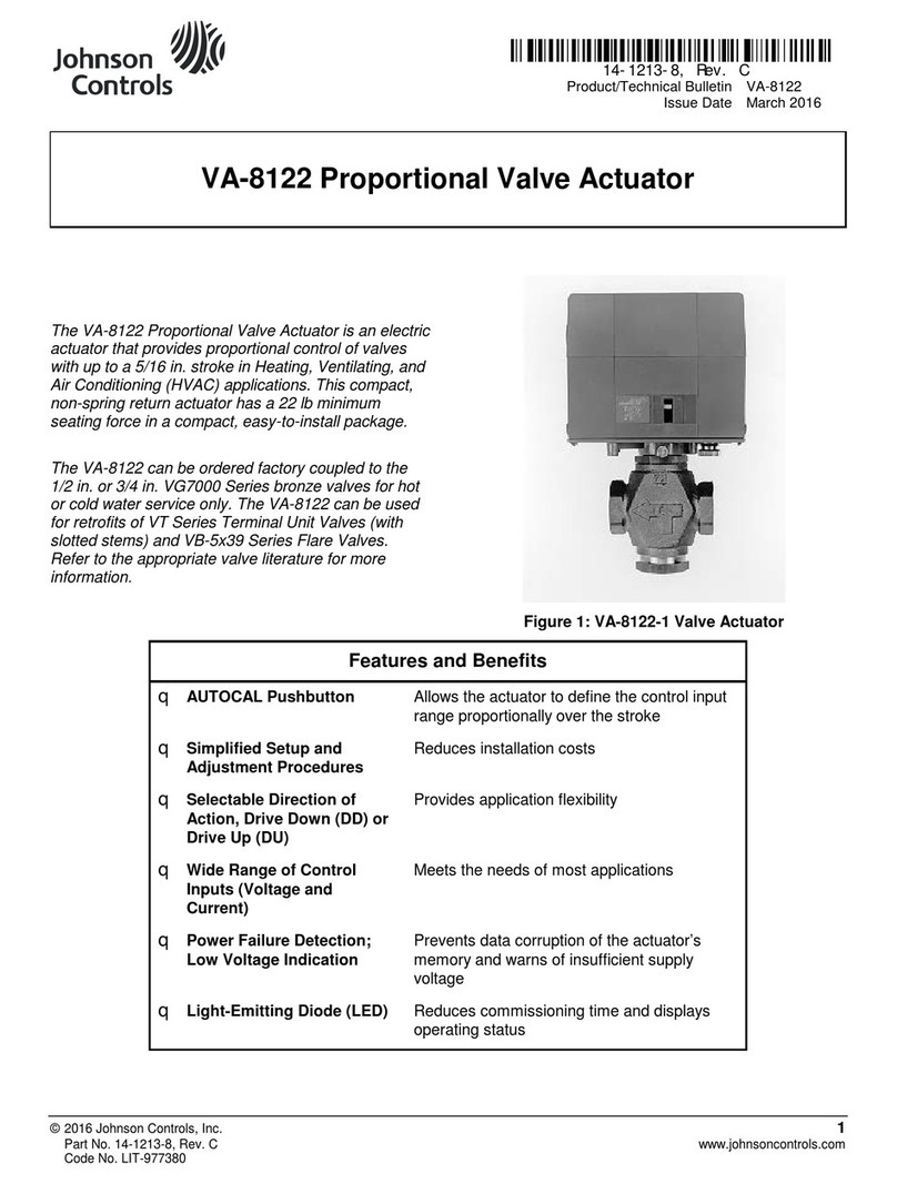 Johnson Controls VA-8122 Service manual