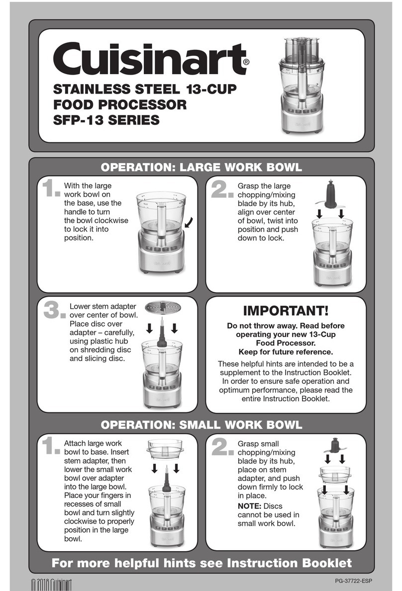 Cuisinart SFP-13 SERIES Instruction Manual