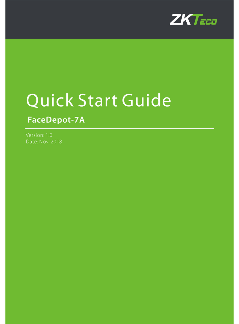 ZKTeco FaceDepot-7A quick start guide